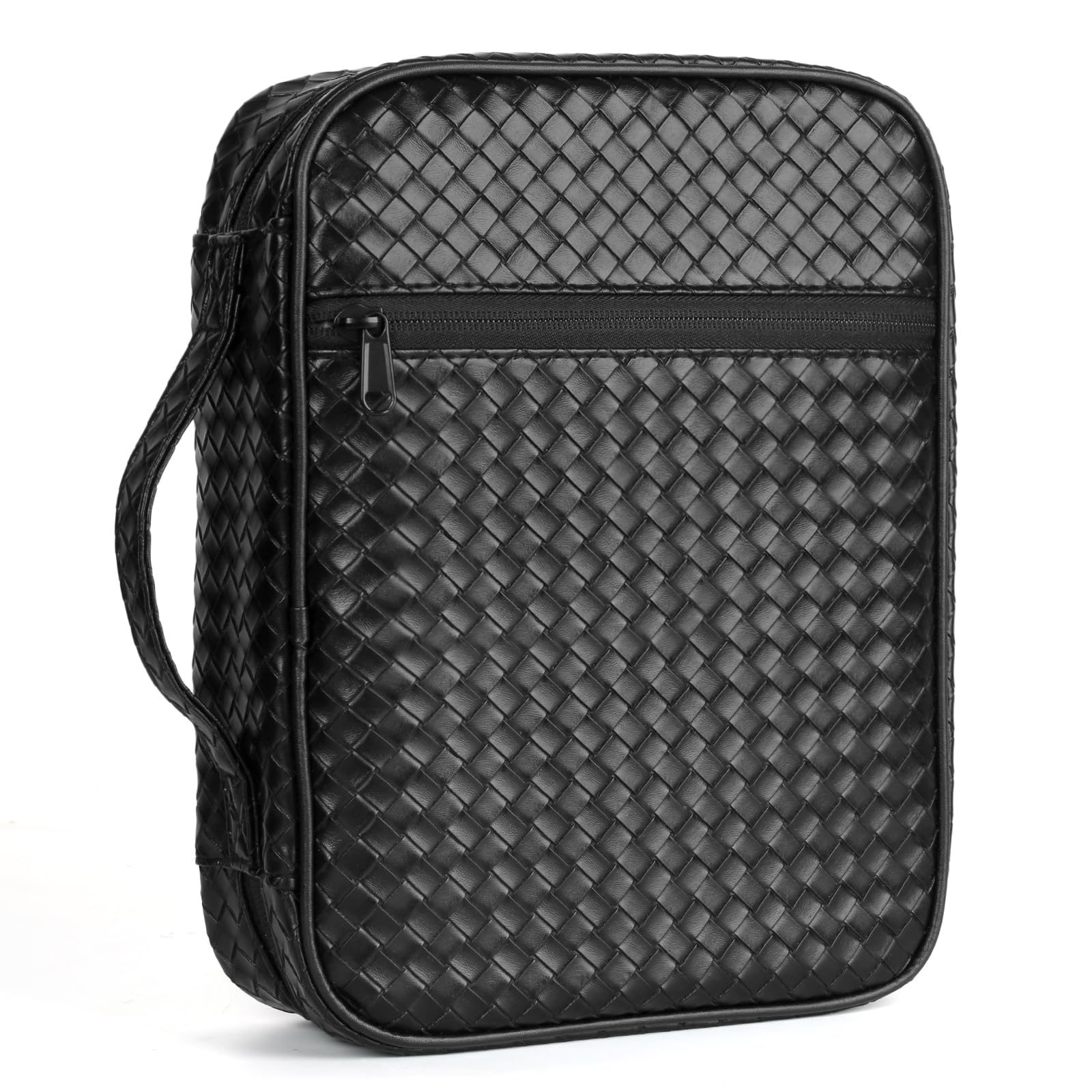 Premium Bible Cover for Women & Men - Durable Bible Carrying Case with Handle & Pockets - Protective Church Organizer Bag - Ideal Christian Gift for Girls, Boys & Adults (Black) - Perfect for Church Services, Bible Study & Travel
