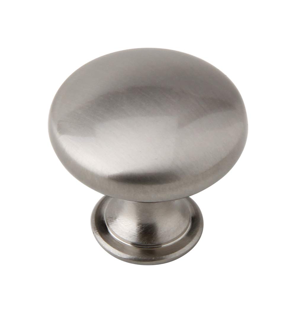 25 Pack Brushed Satin Nickel Cabinet Knobs - 30mm Round Drawer Pulls for Kitchen, Bathroom, Closet & Cupboard Doors | Durable Hardware for Home Renovation & Furniture Upgrade