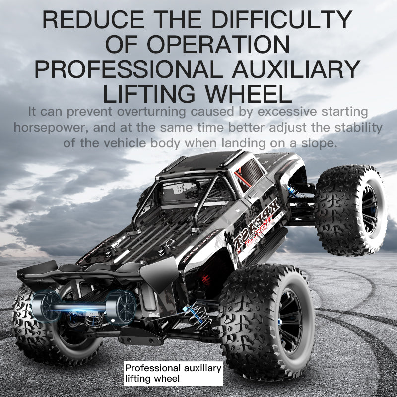 KFPLAN KF16 RTR 1/12 Scale 4WD Brushless RC Off-Road Truck - 60km/h High Speed, All-Metal Chassis, Oil-Filled Shocks, LED Lights for Night Racing - Perfect for Backyard Bashing, Trail Running & RC Racing Enthusiasts