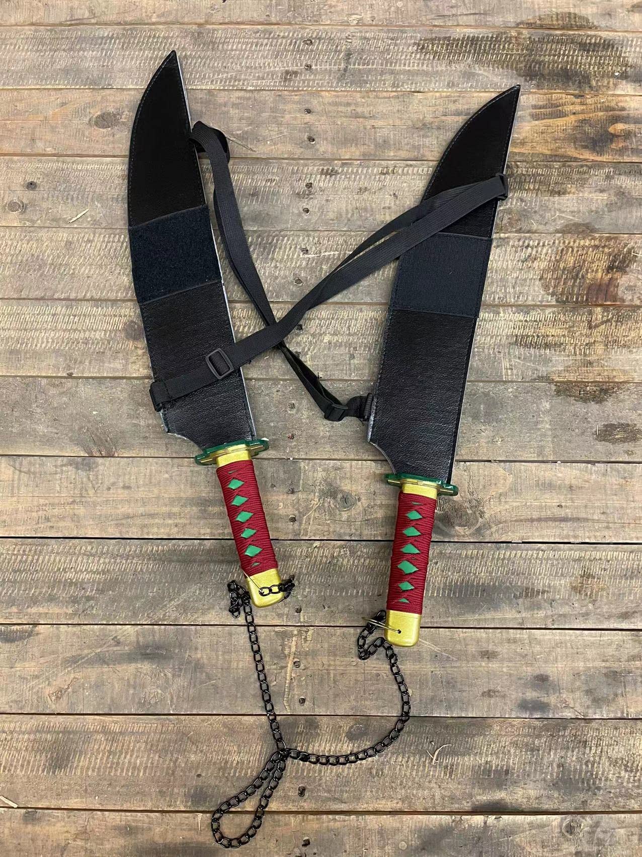 Anime Cosplay Demon Katana Sword - Real Steel Blade, Tengen Set | Perfect for Cosplay, Halloween Costumes & Anime Conventions
