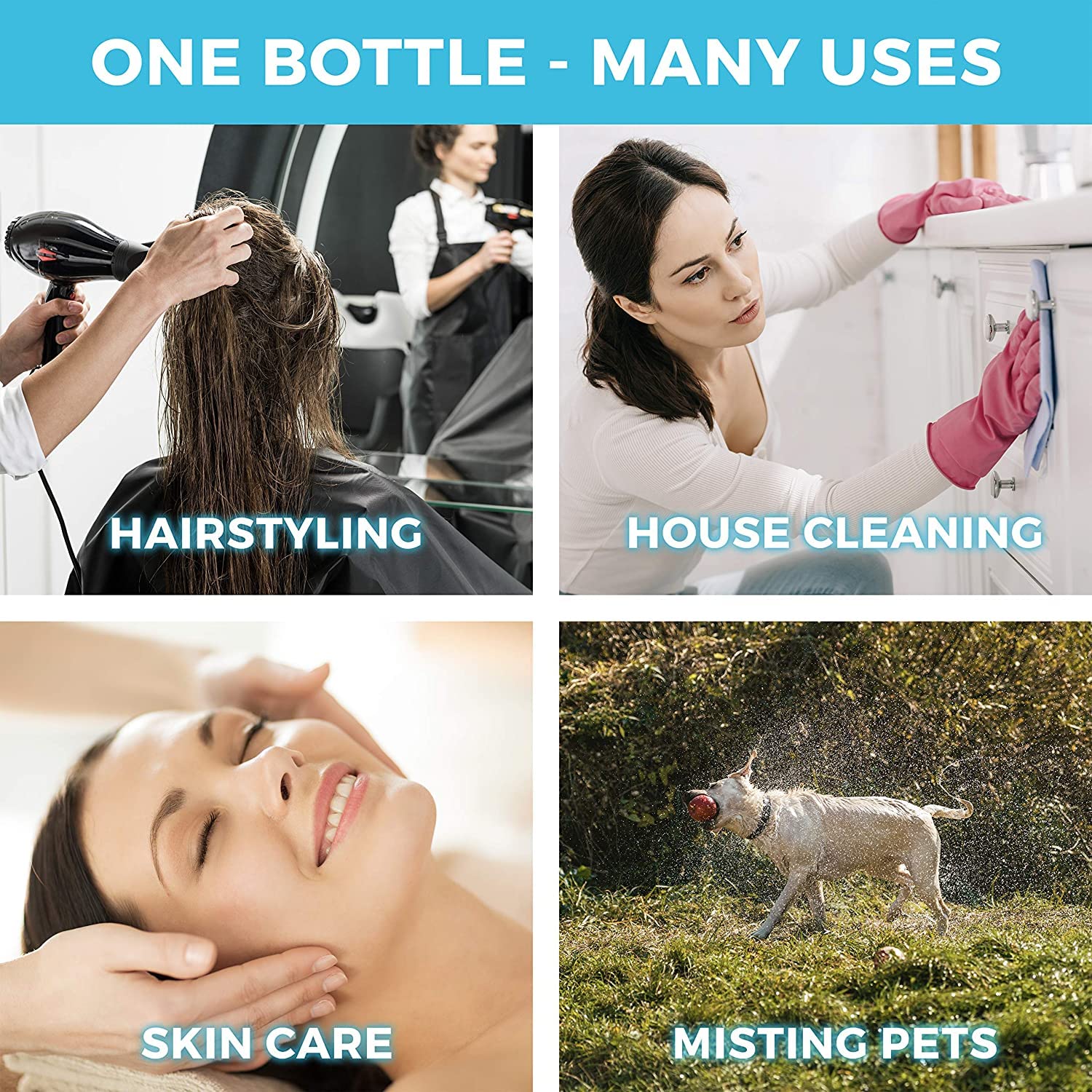 COLBEX 300ML Continuous Hair Plant Mister Spray Bottle - Fine Mist Empty Small Spray Bottle for Water, Alcohol & Cleaning Solutions - Perfect for Curly Hair Styling Products, Plant Care & Barber Accessories - Ideal for Salon, Home & Travel Use