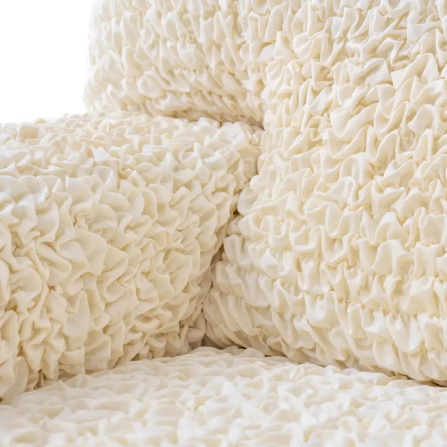 L-Shaped Sofa Slipcover with Left Chaise - Soft Fuco Cotton Fabric - Perfect for Sectional Couches in Living Room, Family Room & Home Theater