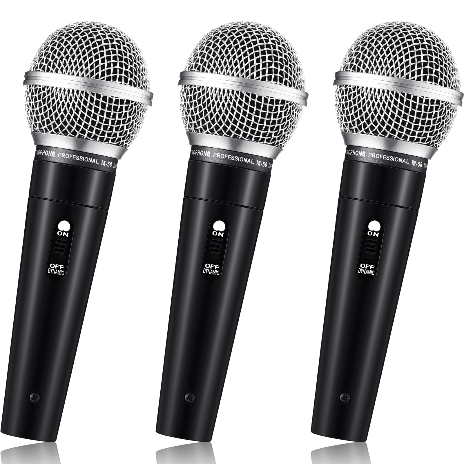 Zubebe 3-Pack Realistic Plastic Microphone Toys - Karaoke Microphone Props for Kids Pretend Play, Birthday Party Favors, Stage Performances & Singing Games - Perfect for Home Karaoke, School Plays and Children's Parties
