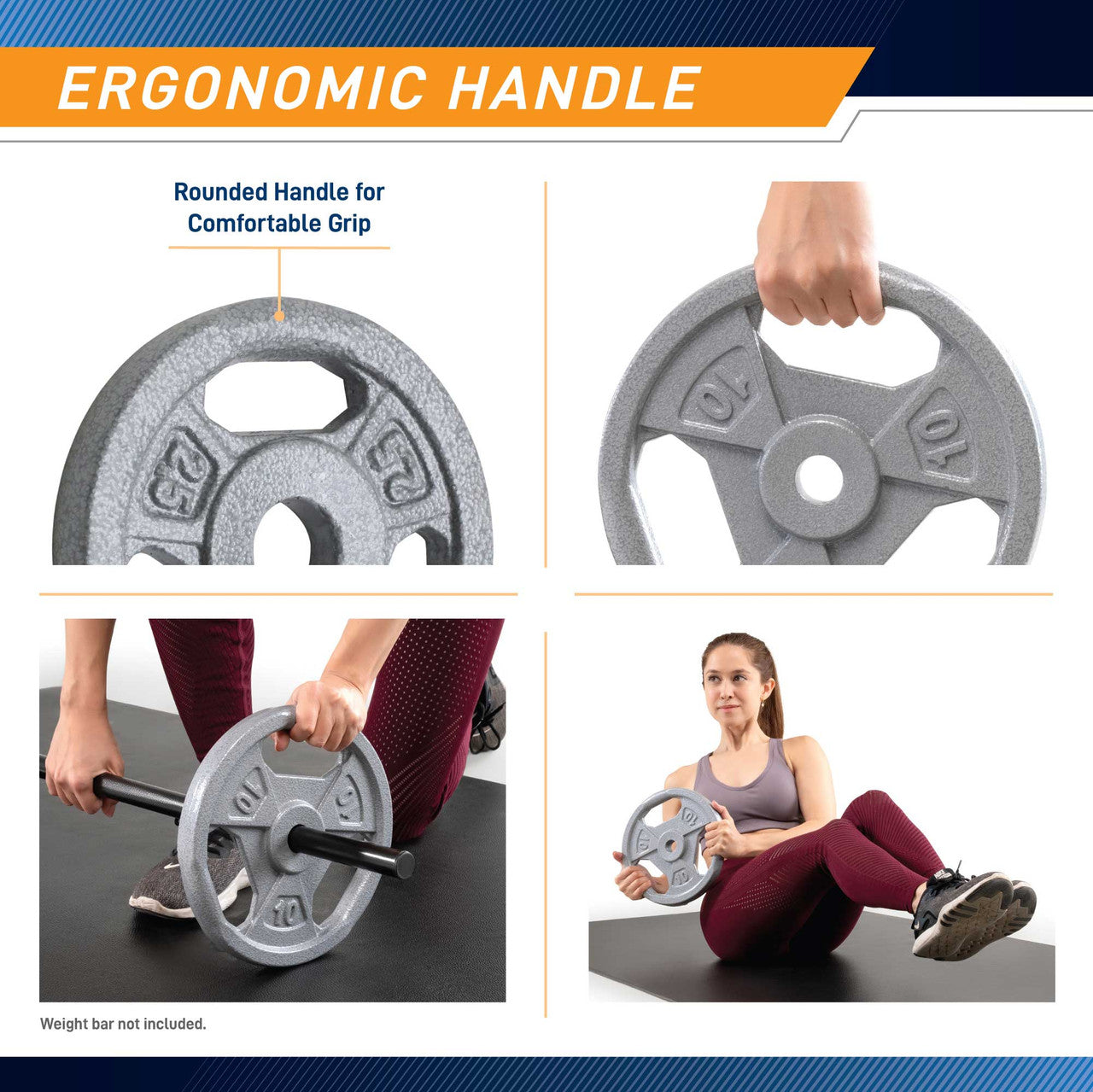 2.5lb Standard Size Grip Plate B5G 5502 - Perfect for Home Gym, Weight Training & Strength Exercises - Durable Fitness Equipment for Men & Women