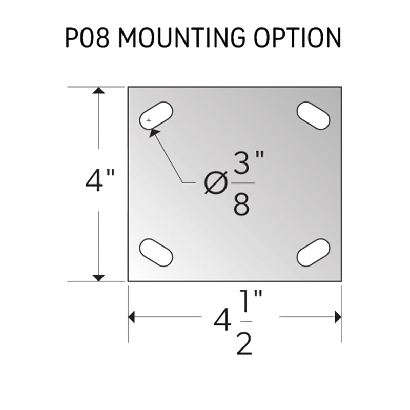 5 x 2 Zinc Rigid Caster Top Plate Mount C016.786 - Heavy-Duty Industrial Casters for Carts, Workbenches & Material Handling Equipment