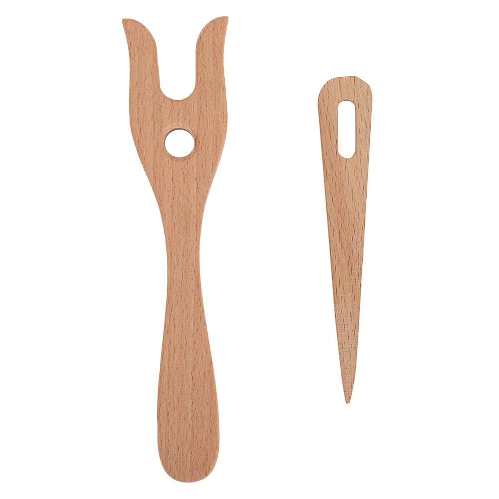 Wooden Knitting Fork Set with Needle for DIY Bracelets & Necklaces - Crafting & Weaving Tools
