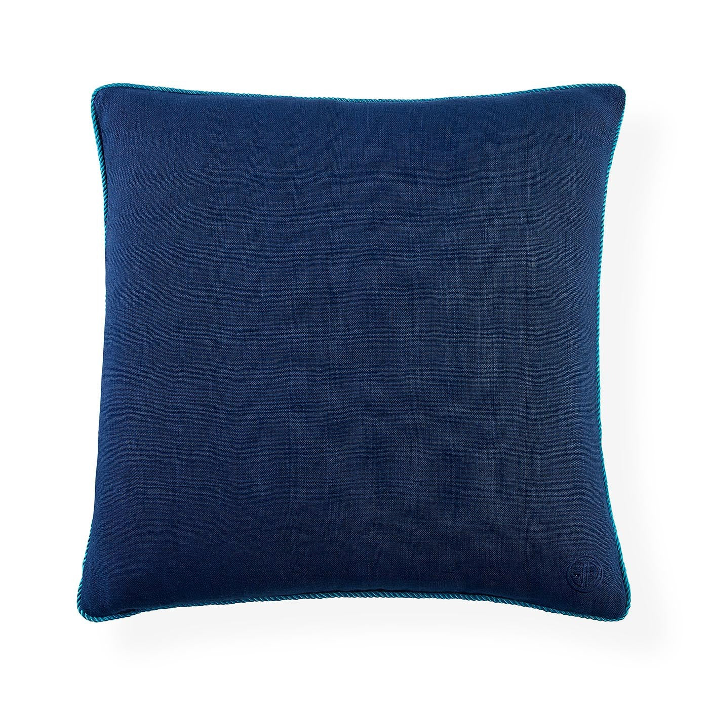Pompidou Blue Border Decorative Throw Pillow - Soft & Stylish Accent for Sofa, Bed, or Living Room