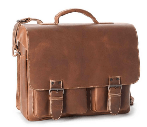 Premium Hunter Finn Business Bag for Men & Women - Durable Leather Laptop Briefcase for Office, Work & Travel - Stylish Professional Messenger Bag for Business Professionals & Commuters