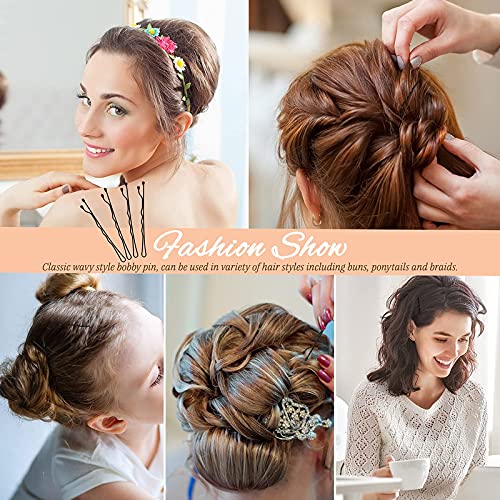 Shidara Black Bobby Pins for Hair - 120 Piece Bulk Pack | Strong Hold Hair Clips for Women | Perfect for Updos, Braids, Bun Hairstyles & Everyday Use