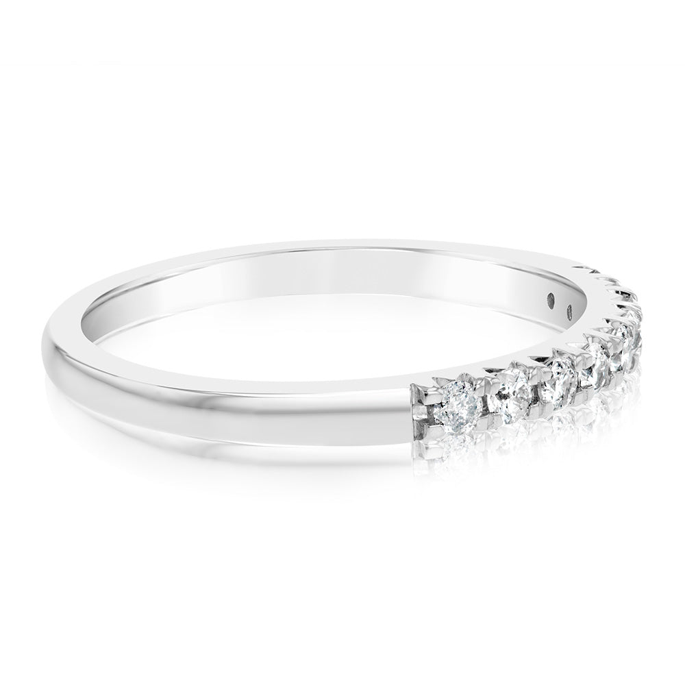 1/4 Carat Diamond Eternity Ring in 10K White Gold - Elegant Wedding Band, Anniversary Gift for Her, Perfect for Proposals & Special Occasions