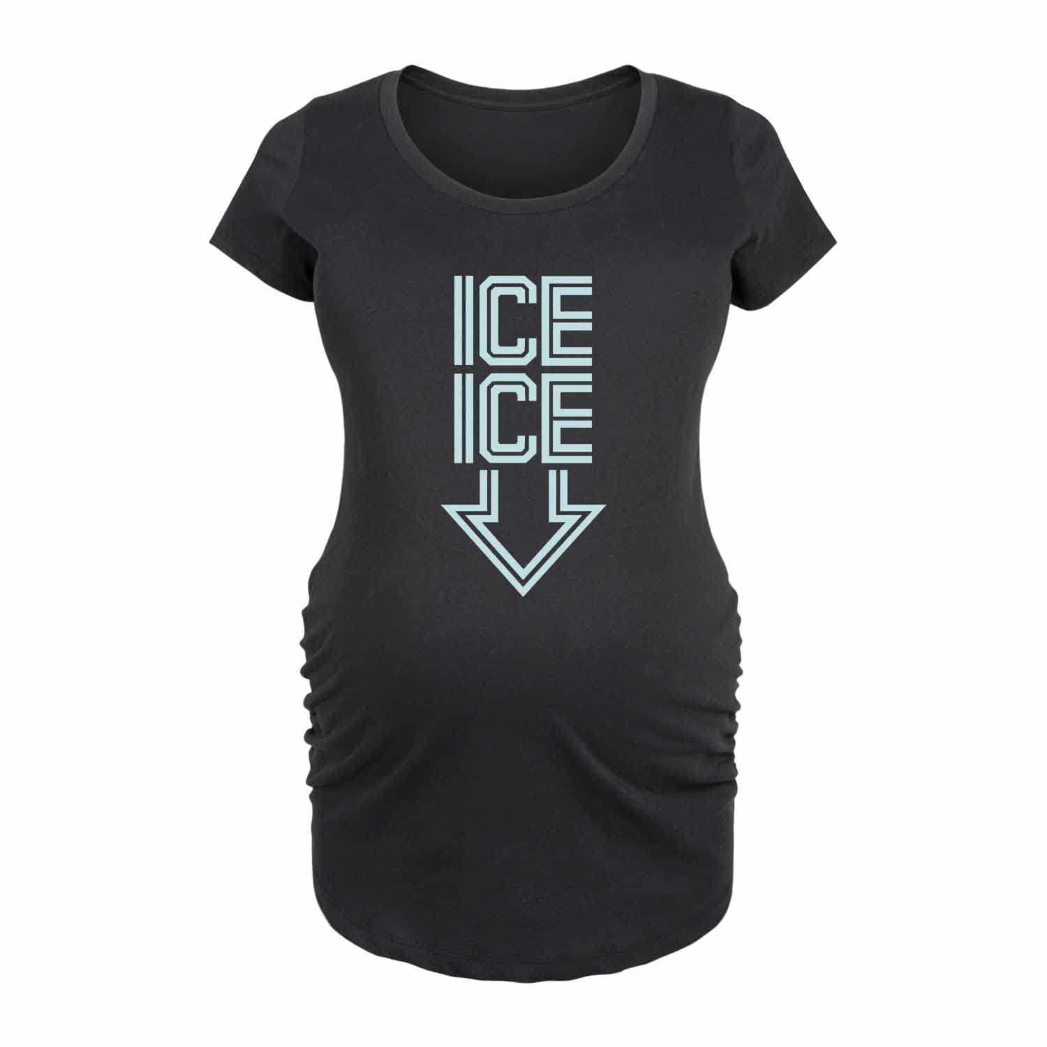 Bloom Maternity Ice Ice Baby Scoop Neck Maternity T-Shirt - Soft Cotton Pregnancy Tee for Comfortable Everyday Wear & Nursing