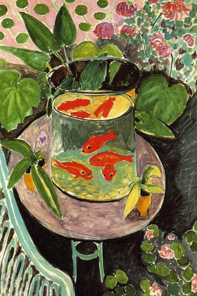 Henri Matisse Goldfish Abstract Art Poster Print - Laminated French Fine Art Wall Decor, 24x36 Inch - Perfect for Living Room, Bedroom & Office Aesthetic