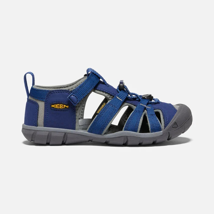 Keen Blue Depths/Gargoyle Seacamp II CNX Kids' Water Sandals - Perfect for Beach, Pool & Outdoor Adventures