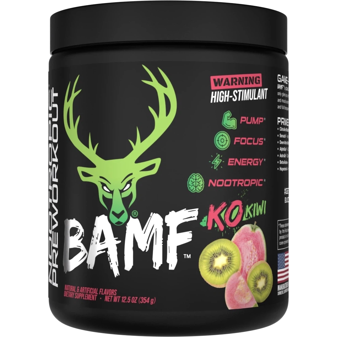 Bucked Up BAMF Pre-Workout Powder - Energy & Focus Booster for Intense Gym Sessions & Athletic Performance