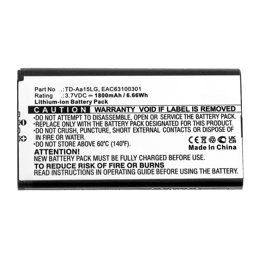 Synergy Digital Replacement Battery for LG NP5550B Speaker - 1800mAh Li-ion 3.7V High Capacity Battery Compatible with LG TD-Aa15LG - Perfect for Outdoor Parties, Home Audio & Portable Speaker Power Backup