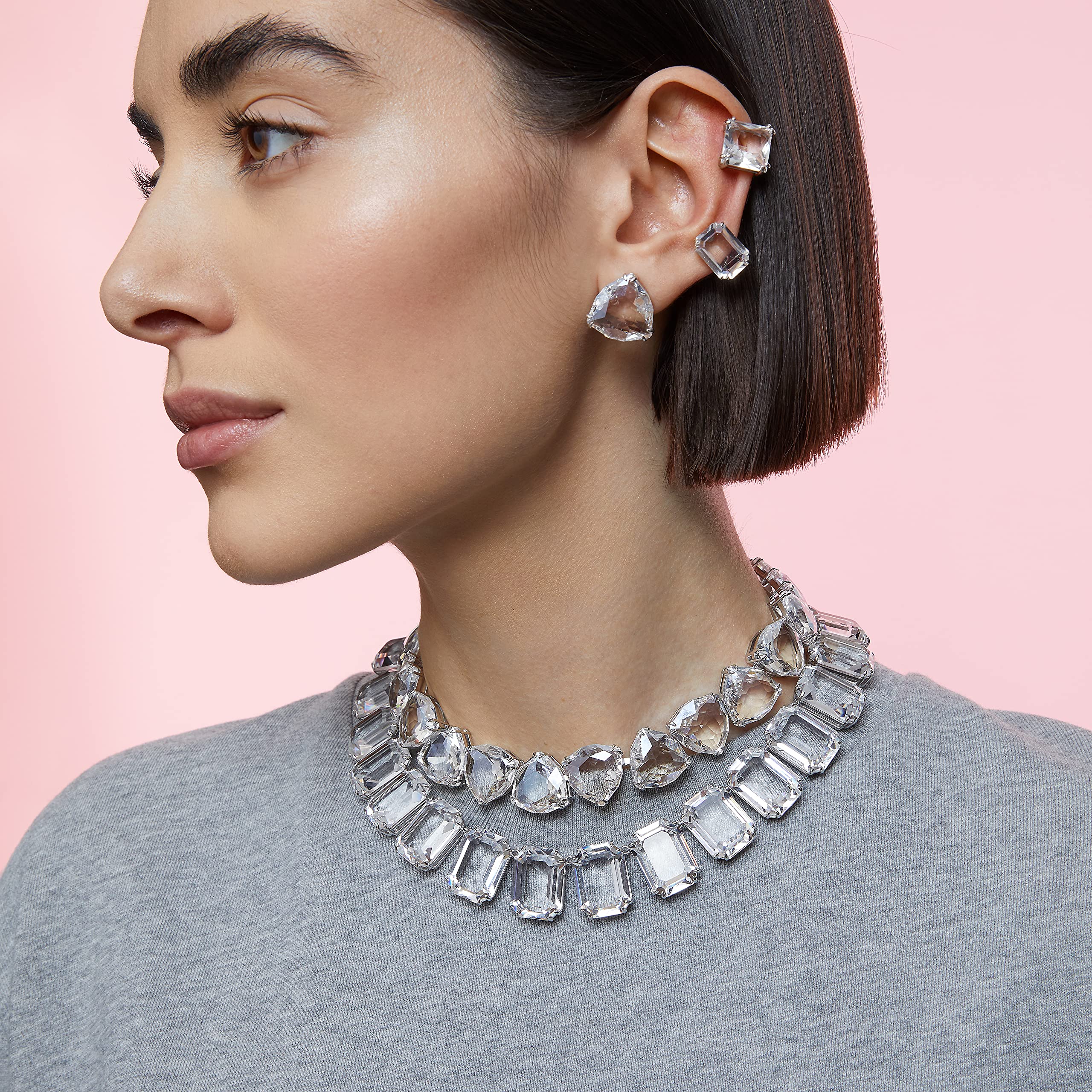 Swarovski Millenia Earrings and Necklace Set - Crystal Jewelry Collection with Clear Crystals & Rhodium Plated Finish | Perfect for Weddings, Parties & Special Occasions