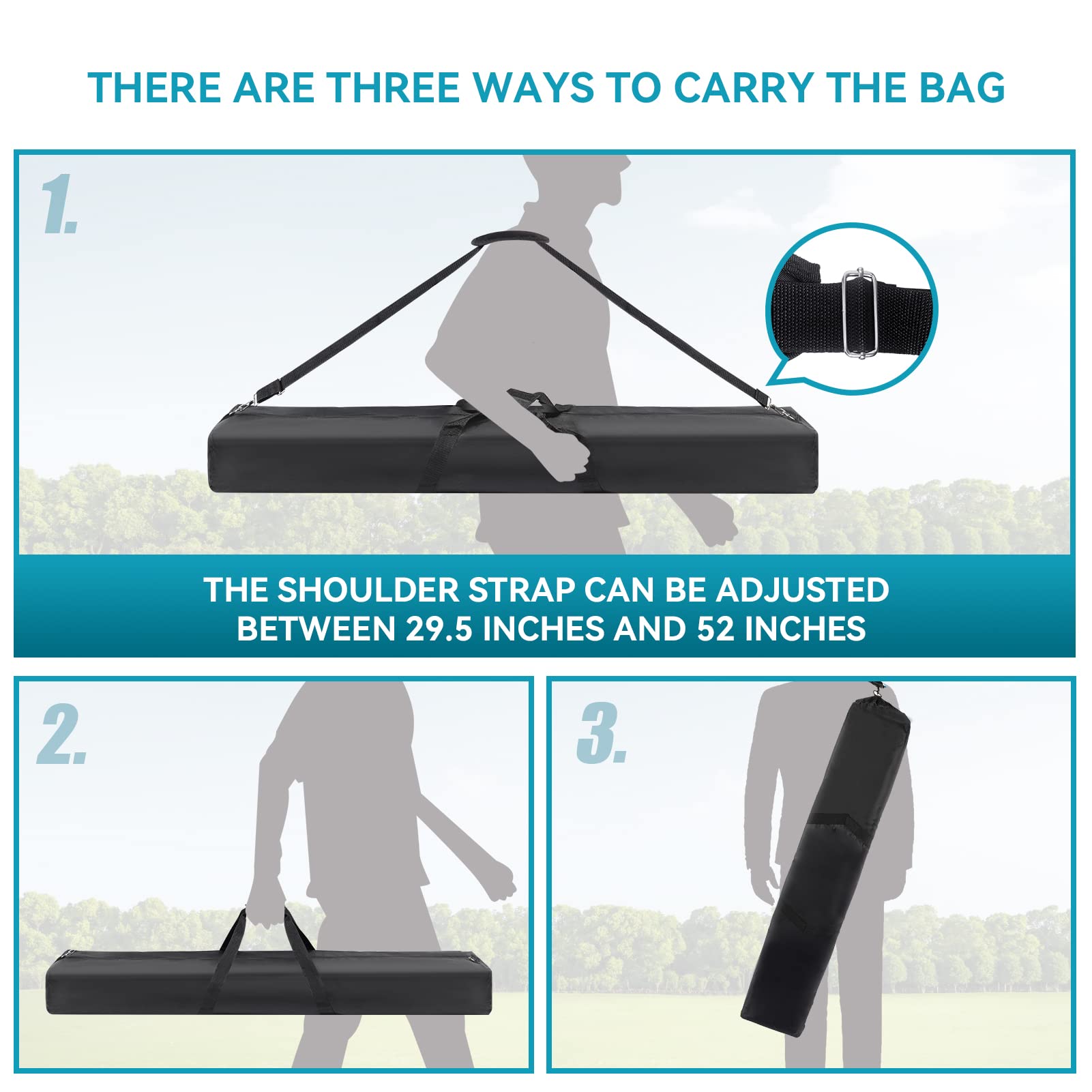 Professional Universal Microphone Stand with Tripod Base & Carrying Bag - 50