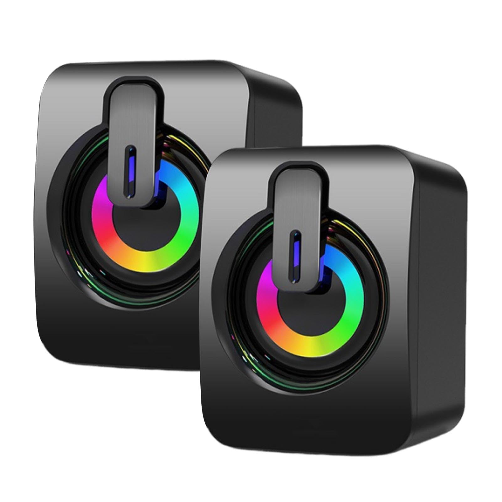 Nuytghr Wired Computer Speakers | Indoor Plug and Play Household Entertainment Speakers for Desk, TV Stand, Bedside | Perfect for Gaming, Music, and Home Theater