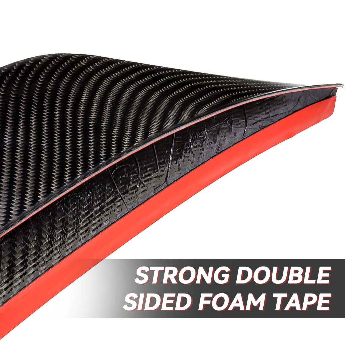 DNA MOTORING 2-RSP-7502-RCF Black Carbon Fiber Rear Window Roof Spoiler Wing for 2015-2021 Dodge Charger - Enhance Style & Aerodynamics for Sedan Customization