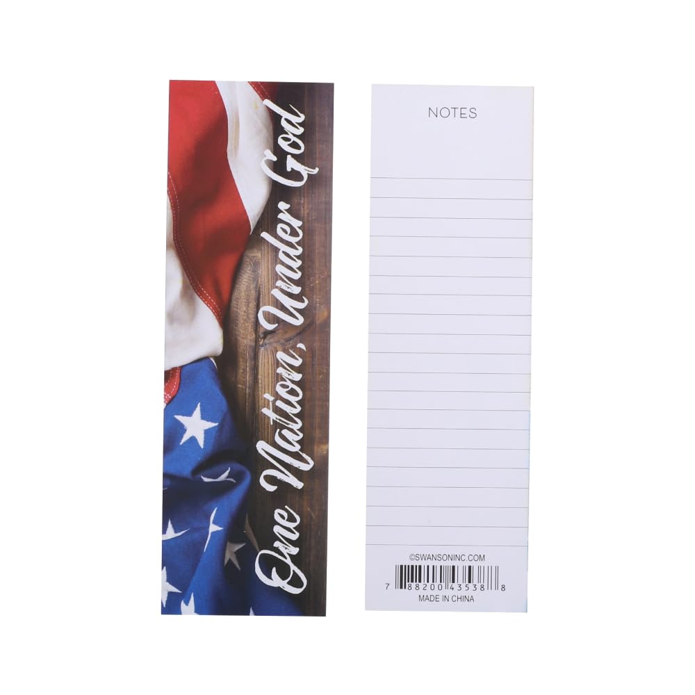 Swanson Christian Bookmarks Bulk Pack of 25 - Inspirational Bible Scripture Bookmarks for Kids, Teens, Men & Women - Religious Gifts for Church, Bible Study & Daily Devotion - 'One Nation Under God' Design