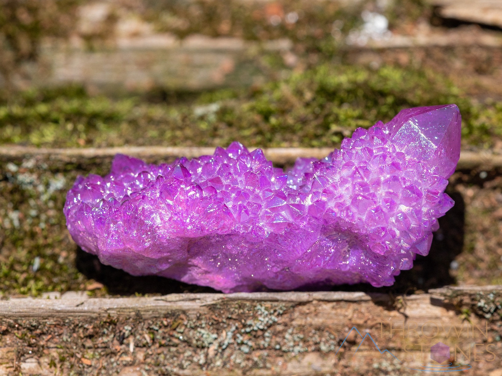 Natural Aura Quartz Crystal Cluster - Ruby Pink Rainbow Quartz for Healing & Metaphysical Use | Spiritual Decor, Meditation & Home Decoration (R0578)