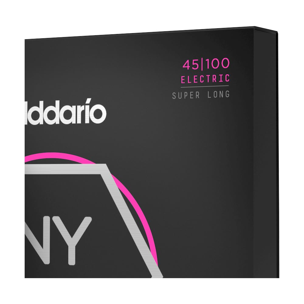 D'Addario NYXL45100SL NYXL Bass Guitar Strings - 45-100 Regular Light Gauge, Super Long Scale - Unrivaled Strength & Tuning Stability for 4 String Bass Guitars - Perfect for Live Performances, Studio Recording & Professional Musicians