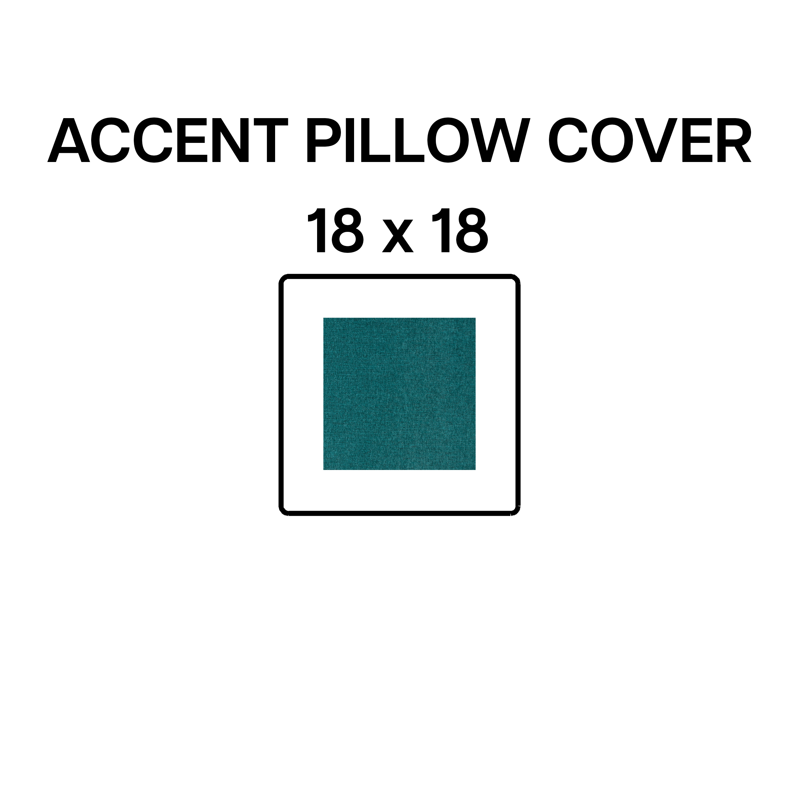 18x18 Inch Ocean Blue Accent Pillow Cover - Soft Decorative Throw Pillow Case for Sofa, Bed, Couch - BP 641 84 Home Decor