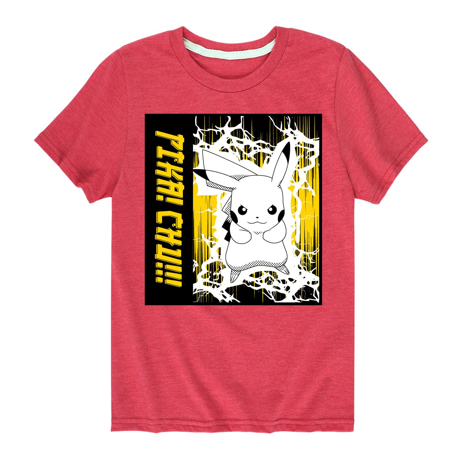 HYBRID APPAREL Pokémon Anime Lightning Scene Youth Short Sleeve Graphic T-Shirt - Cool Anime Tee for Casual Wear, Gaming, and Cosplay