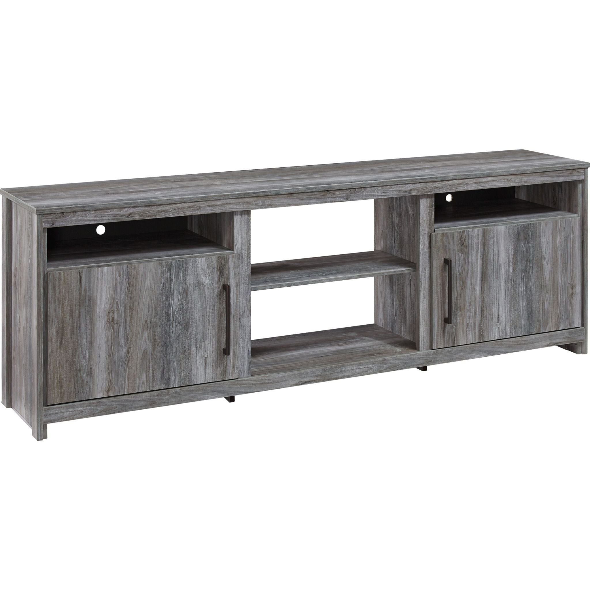 Baystorm TV Stand for Flat Screen TVs - Modern Gray TV Console with Storage Shelves - Perfect for Living Room, Bedroom & Home Theater Setup