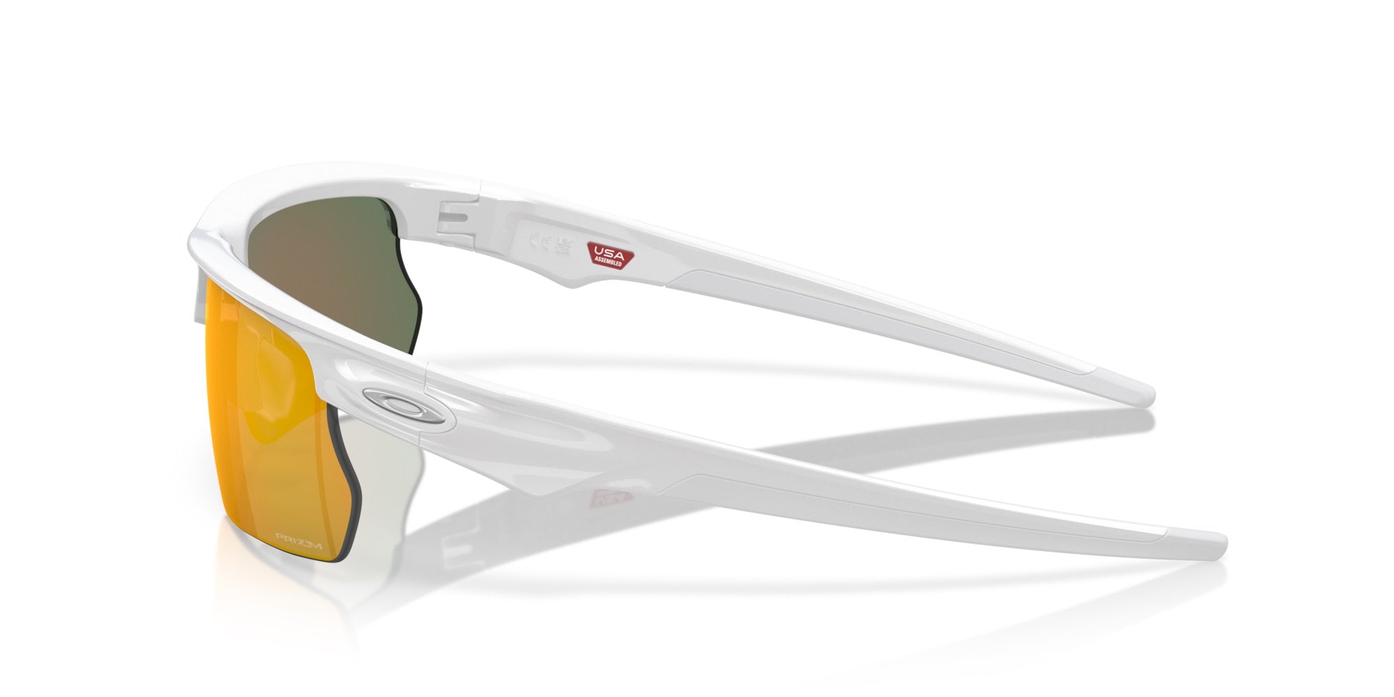 BiSphaera Prizm Ruby Lens Sunglasses with Polished White Frame - UV Protection for Outdoor Sports & Fashion