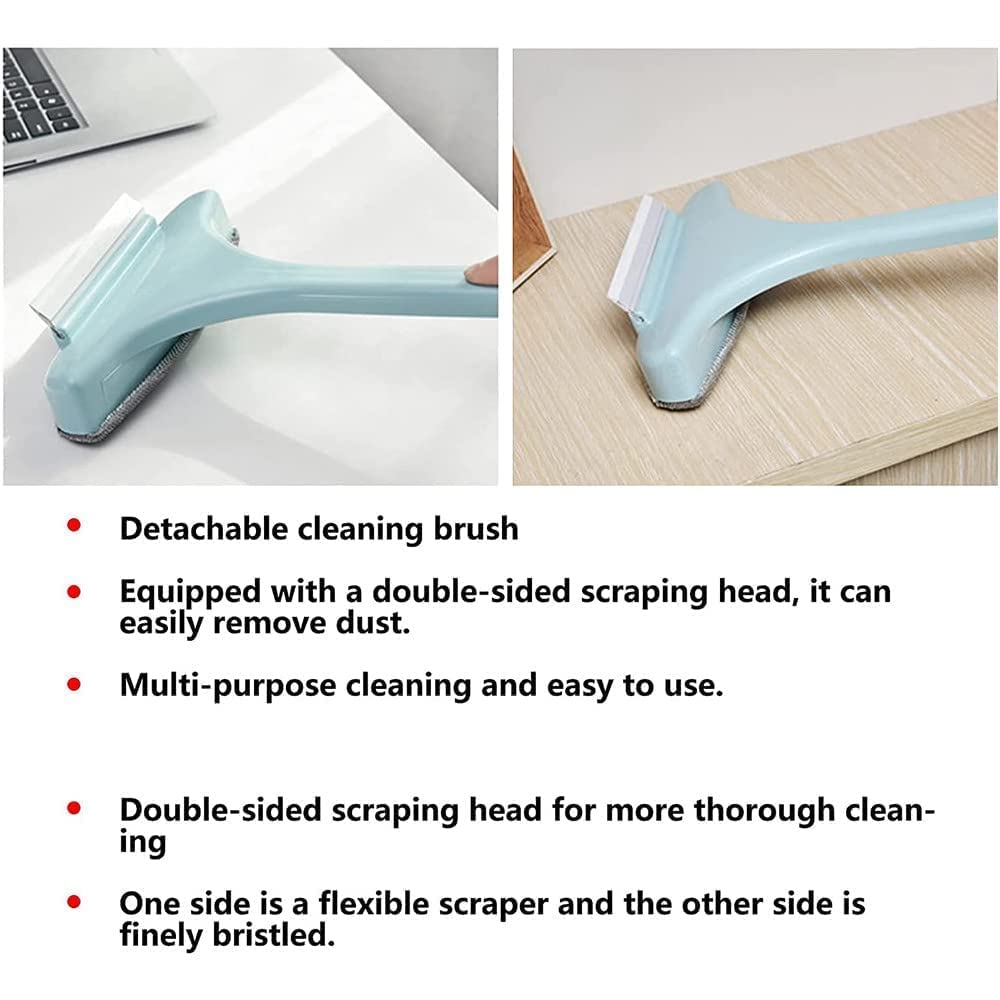 MASKFORCE 2-in-1 Mesh & Window Cleaning Brush with Extended Handle - Double-Sided Screen Cleaner, Wiper & Net Cleaner for Windows, Screens & Glass Surfaces - Multi Color (Pack of 1) - Perfect for Home, Office & Car Window Cleaning