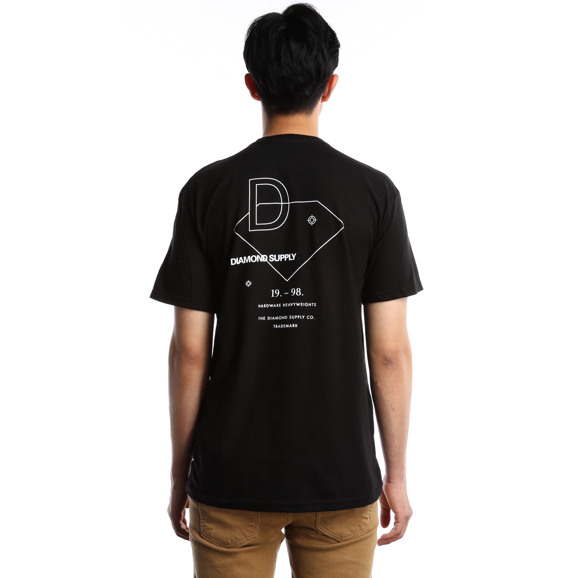Diamond Intersect Tee - Black Cotton T-Shirt for Men | Trendy Streetwear & Casual Outfits | Perfect for Daily Wear, Parties, and Date Nights