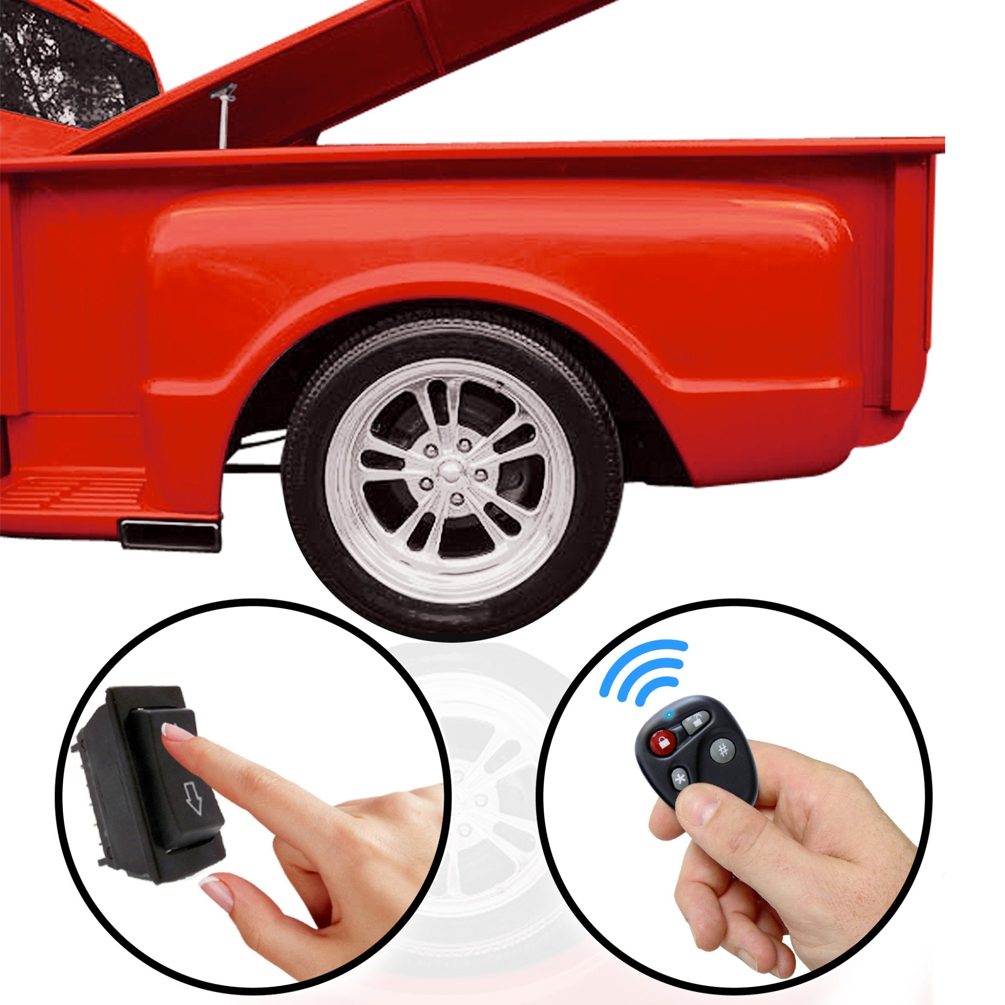 12V Remote Control Power Tonneau Cover Kit with Programmable Motor Control Module - Durable & Waterproof Truck Bed Cover for Pickup Trucks - Perfect for Camping, Hauling & Outdoor Adventures