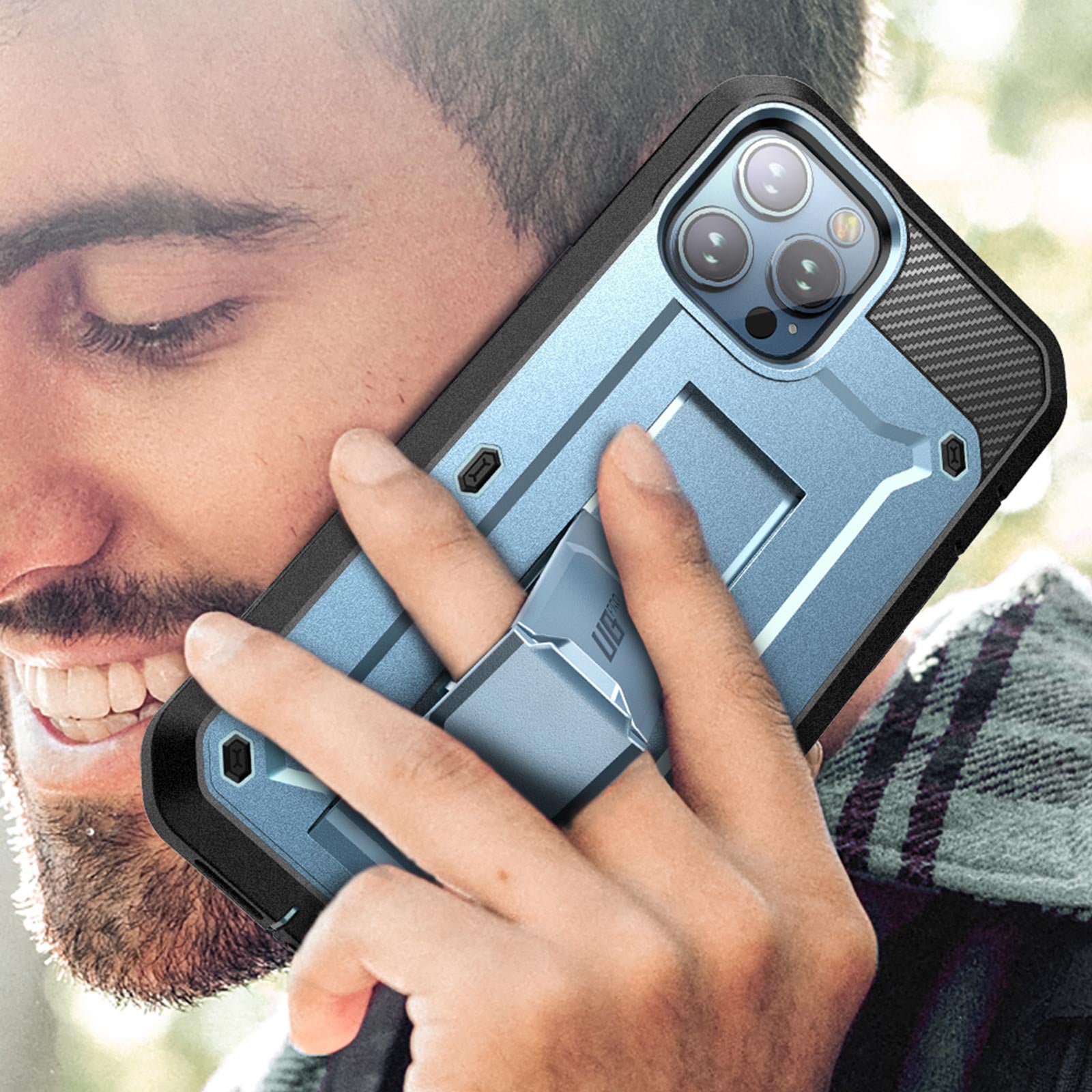 iPhone 12 Pro Max 6.7 inch Unicorn Beetle Pro Rugged Case - Heavy Duty Protection, Shockproof & Scratch Resistant Cover for Outdoor, Work & Travel (Blue)