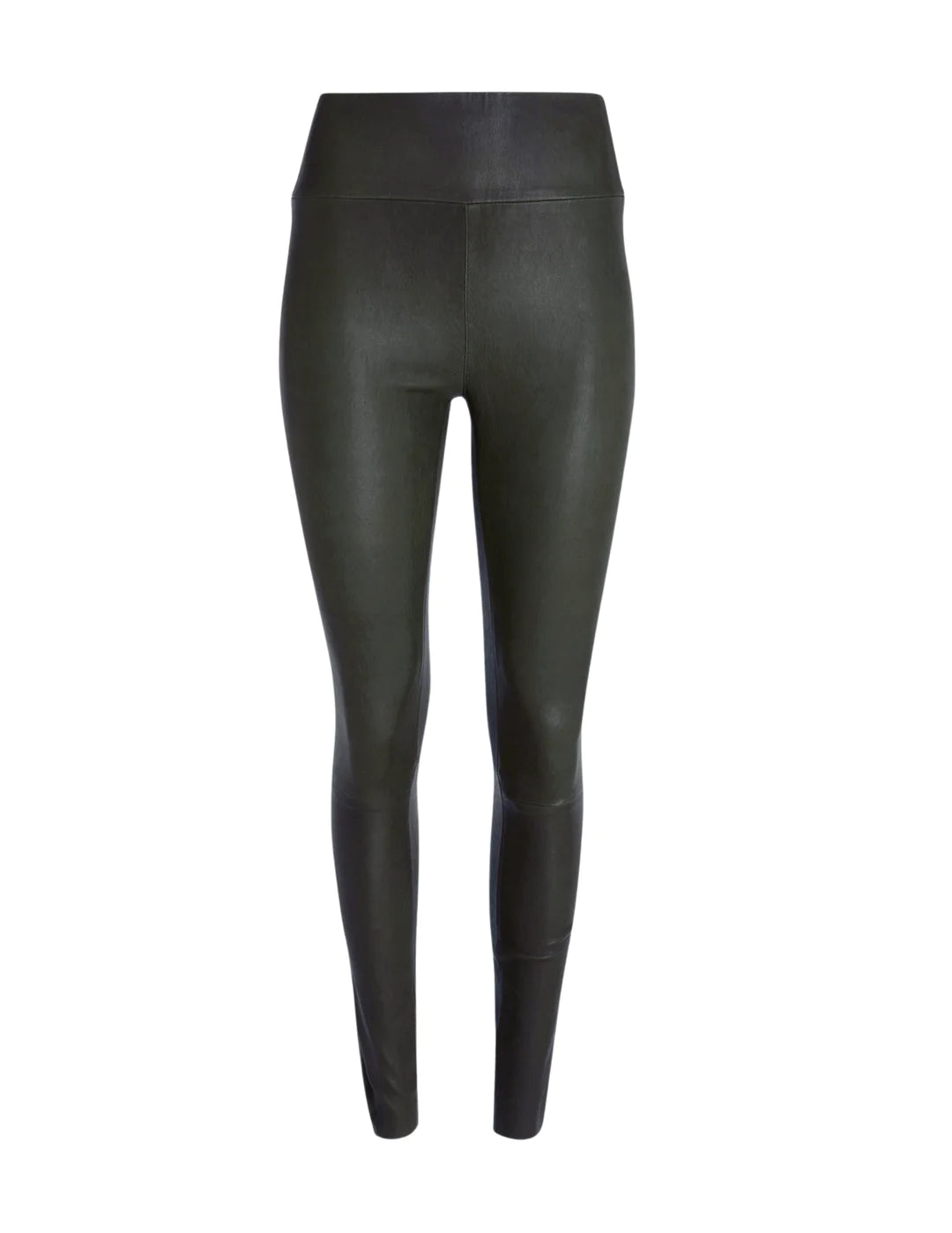 Premium Capri Leather Leggings for Women - High Waisted Faux Leather Pants - Stretchy Vegan Leather Leggings for Yoga, Workout & Casual Wear