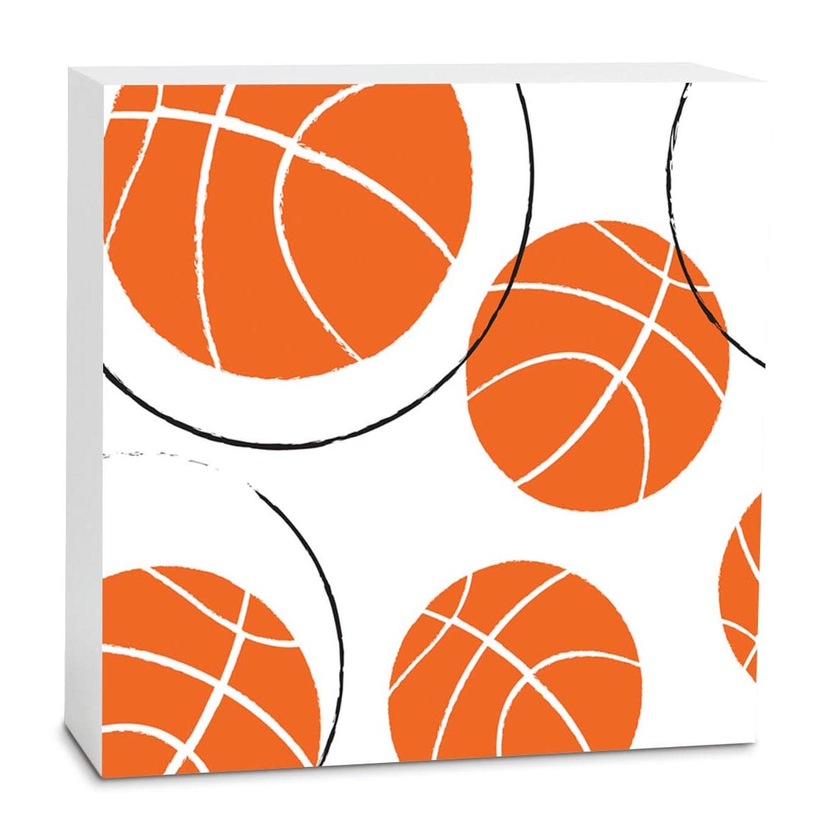 Elanze Designs Dark Orange Basketball Wood Plaque - Perfect for Sports Room Decor