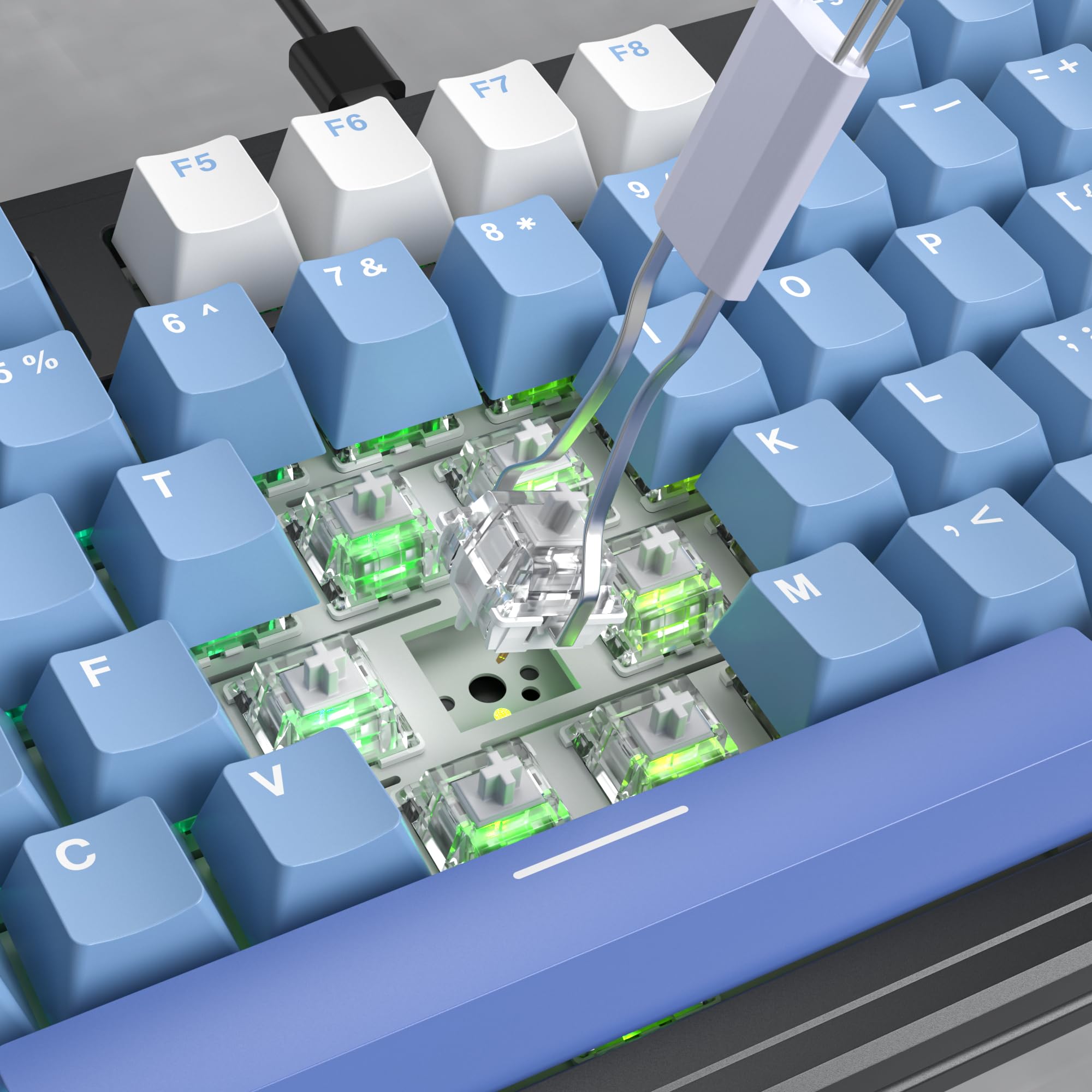 75% Custom Barebones Keyboard Kit - Gasket Mounted, Blank DIY Silent TKL Mechanical Gaming Keyboard with Hot Swappable 3pin/5pin PCB & South-Facing RGB - Compatible with Win/Mac (M87 Kit-Black) - Perfect for Gaming, Coding & Office Work