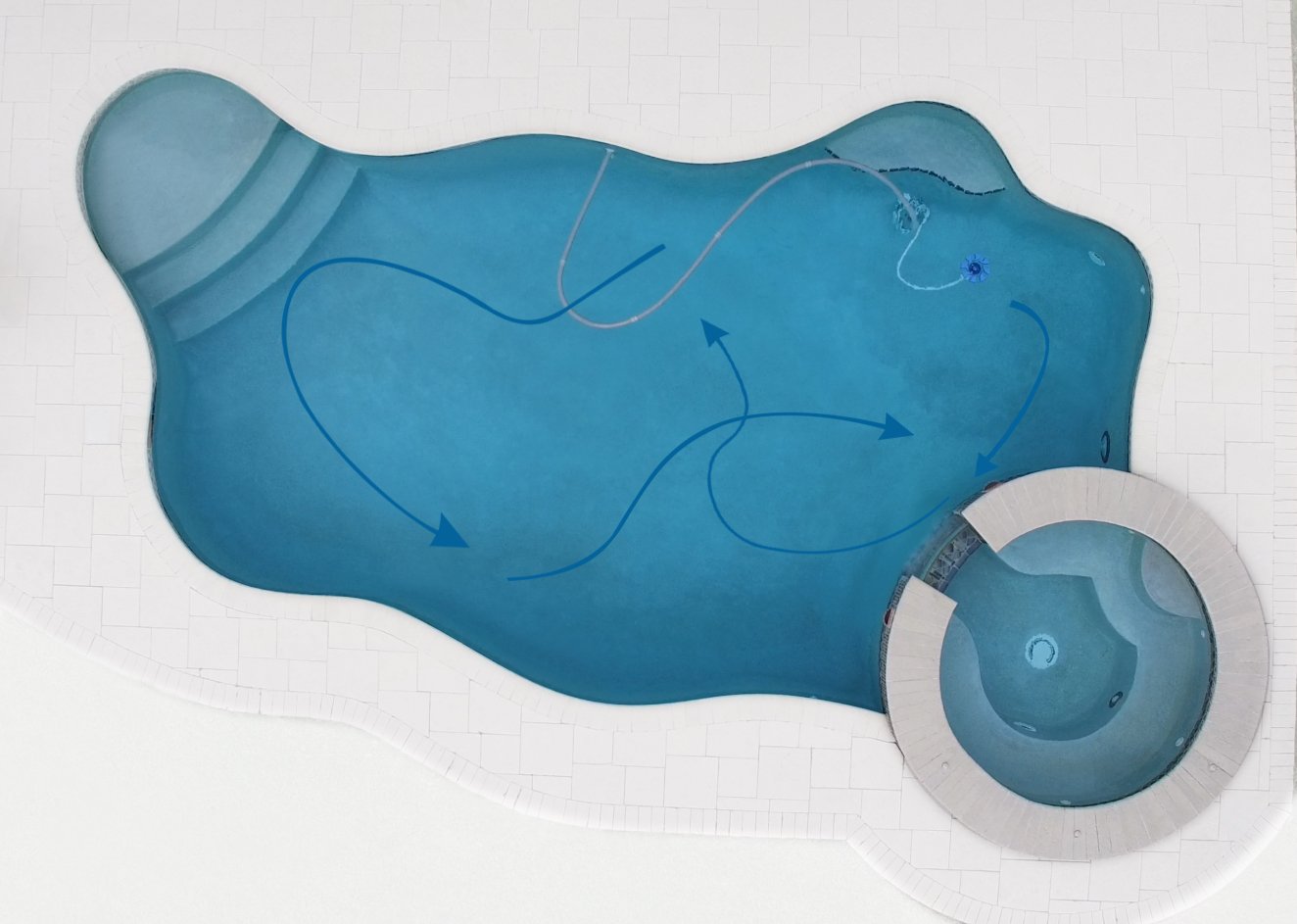 Automatic Pool Cleaner - SkimmerMotion Pool Skimmer for In-Ground & Above Ground Pools up to 8.5 ft Deep | Efficient Debris Removal & Water Clarification for Crystal Clear Swimming Experience