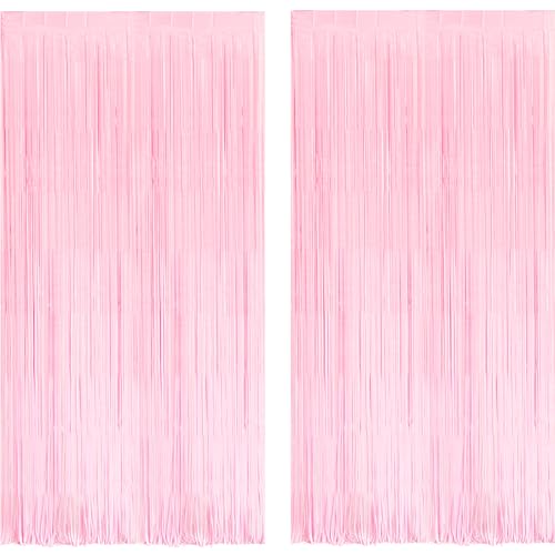 Pastel Pink Foil Curtains