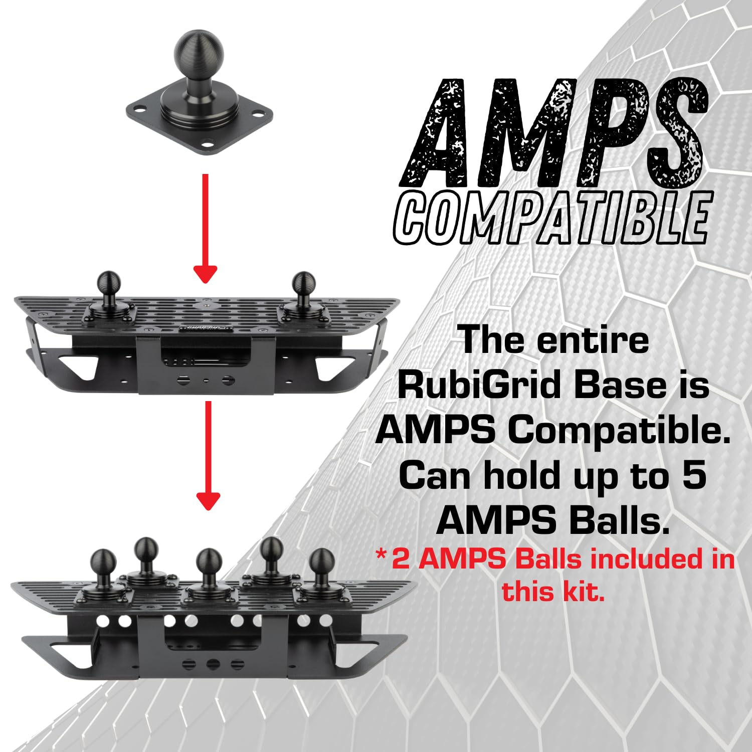 Bulletpoint RubiGrid Dash Mount Platform with 2 Phone Holders - Compatible with 2019+ Chevy Silverado & GMC Sierra - Multi-Device Car Mount for Phones, GPS & Tablets - Perfect for Road Trips & Daily Commuting