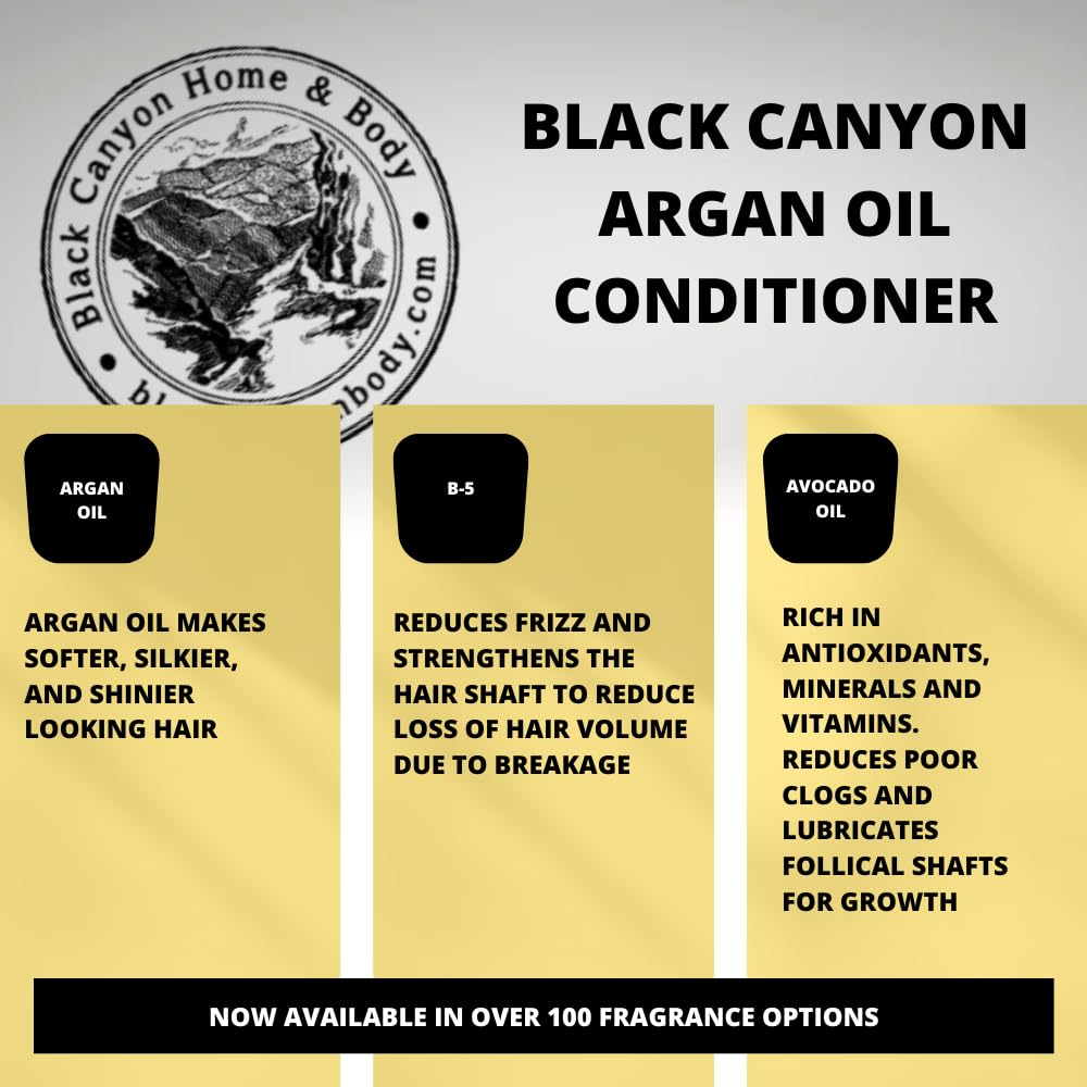 Black Canyon Simply Scents Argan Oil Hair Conditioner Variety Pack - 3 Fragrances (Simply Sensual, Simply Sinful, Simply Seductive) for Dry, Damaged Hair - Deep Hydration & Repair Treatment - Perfect for Daily Hair Care & Salon-Quality Results at Home