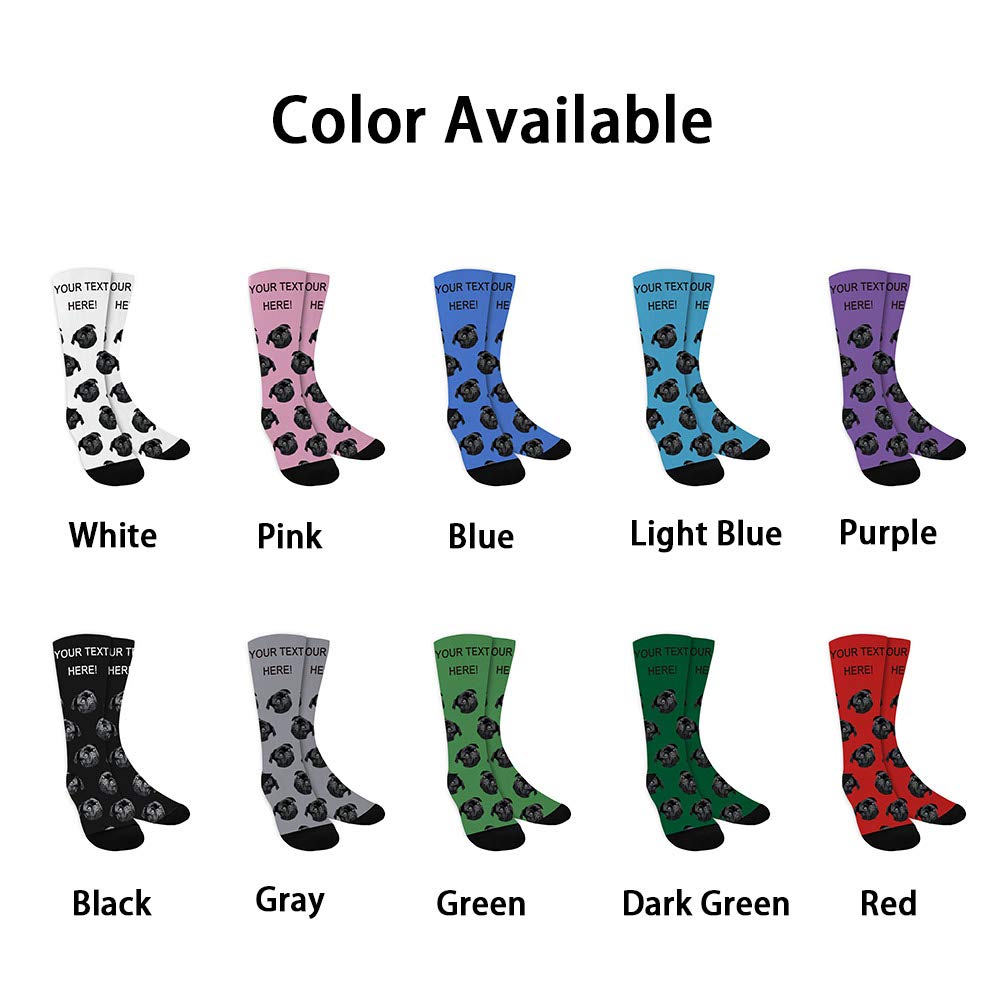 Custom Face Socks with Text - Personalized Funny Socks for Men & Women | TinyName Unique Photo Socks - Perfect for Gifts, Couples & Special Occasions