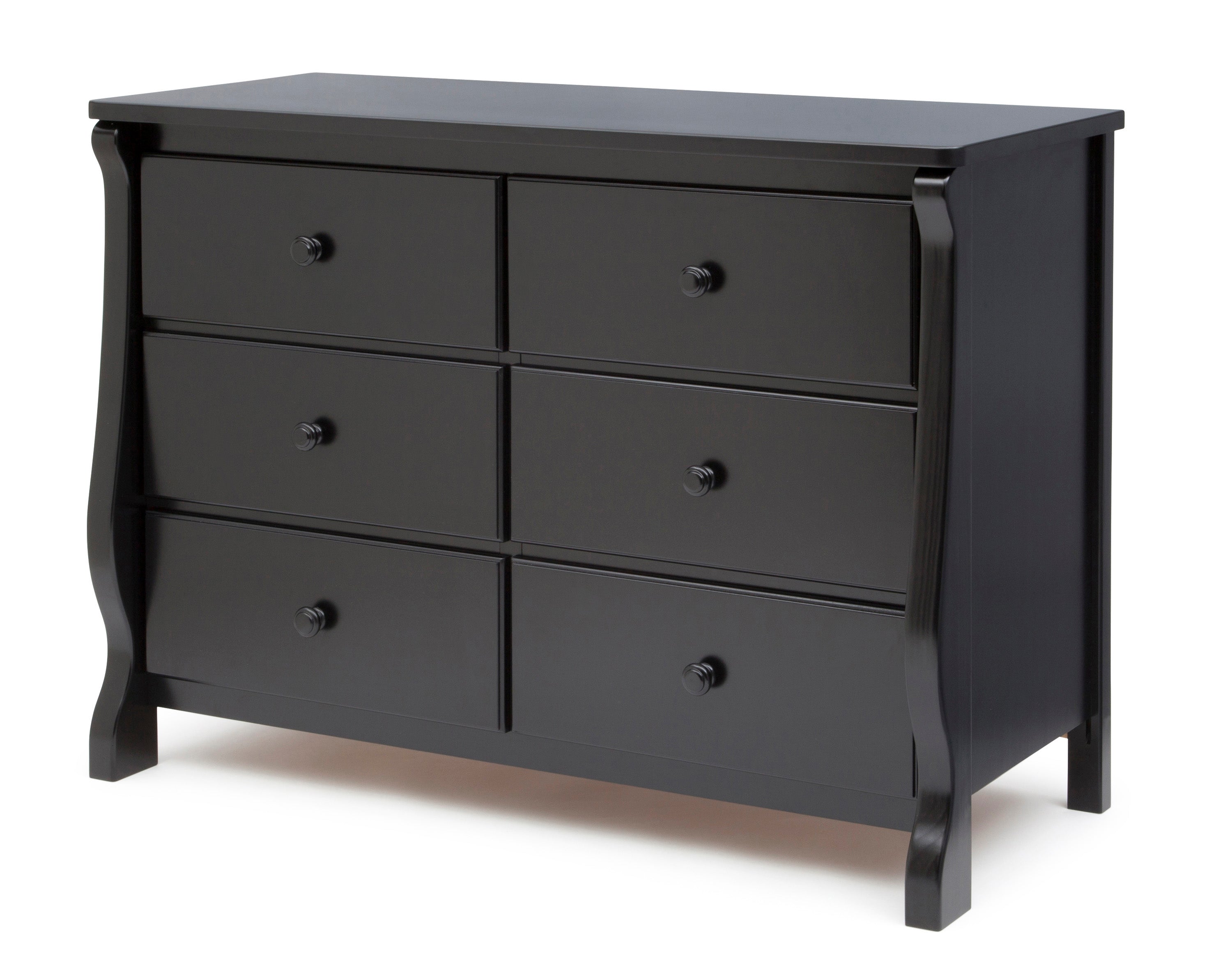 Elegant Canton Eclipse Dresser - Modern Wooden Bedroom Dresser with 6 Drawers, Vintage Style Storage for Bedroom, Living Room, and Office Organization