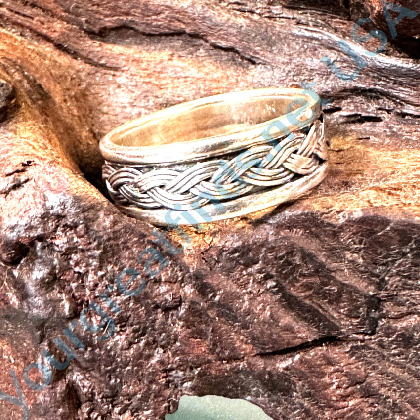 Sterling Silver Braided Band Ring - Size 10 - Durable & Elegant Jewelry for Women - Perfect for Thumb Rings, Stackable Rings & Everyday Wear