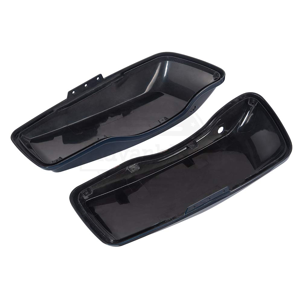 Moto Onfire US Stock Billiard Blue Saddlebag with Regular Lids - Compatible with Harley Touring Street Glide Hard Saddlebags (2014-2022 Models) | Perfect for Motorcycle Storage & Long-Distance Riding