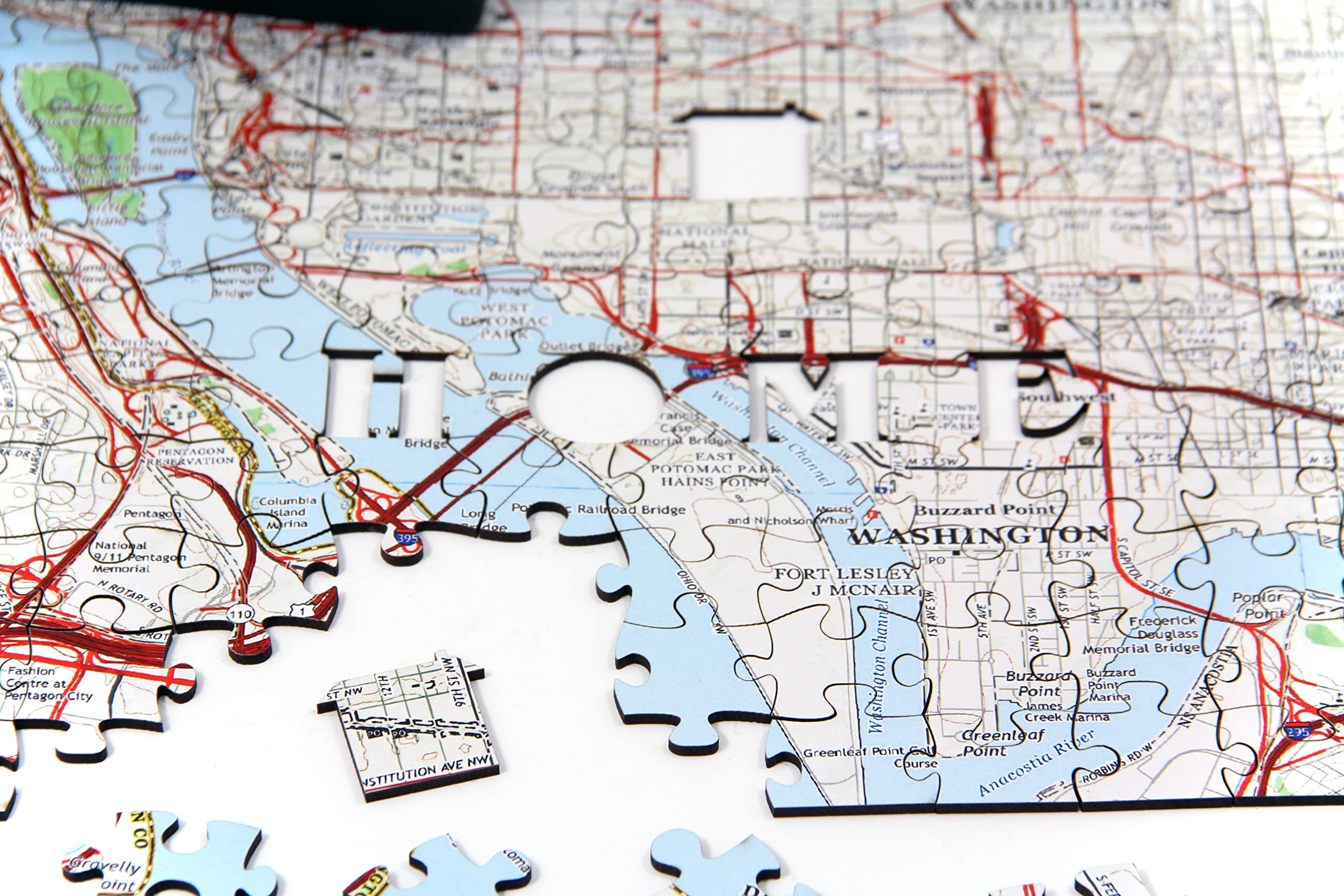 Personalized Wooden Map Jigsaw Puzzle - 300 Piece Custom Home Puzzle for Puzzle Lovers | Unique Housewarming Gift for New Homeowners | Perfect for First Homes, Anniversaries & Family Game Nights