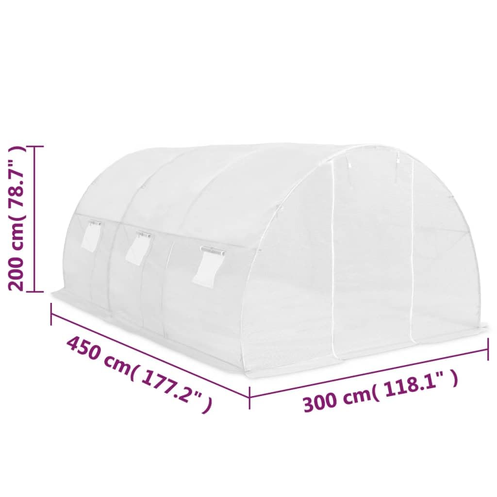 vidaXL 145.3 ft² Greenhouse with Steel Foundation - Cold Frame Plant Tent for Tomato Growth, Garden Warm House, Outdoor Yard Structure | Perfect for Backyard Gardening, Plant Cultivation & Seasonal Protection