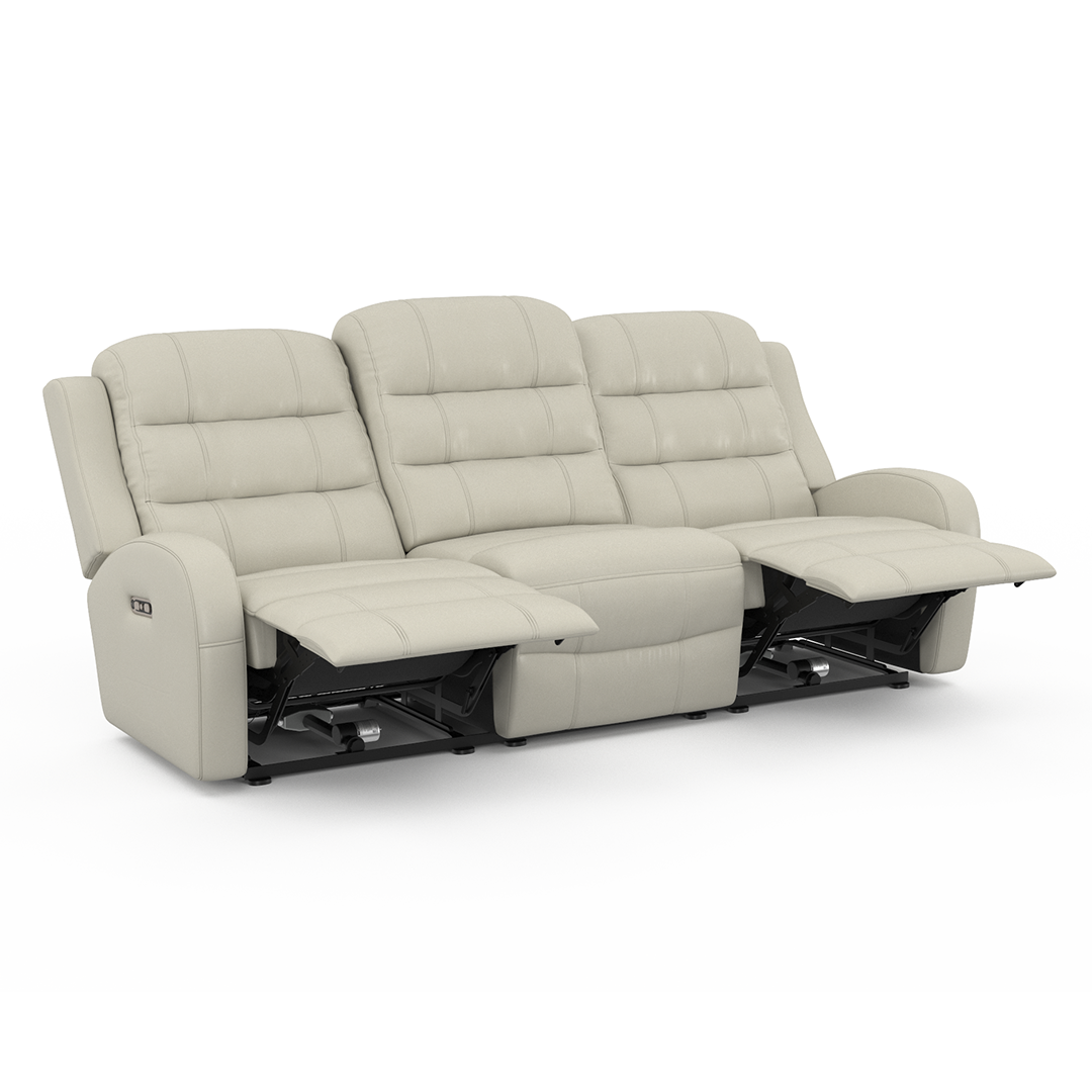 Cass Dual Power Reclining Sofa - Electric Lift Recliner with USB Charging & Massage, Modern Comfort for Living Room, Home Theater, and Office (Brown)