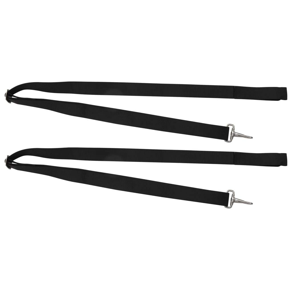 vidaXL 2-Pack Bimini Top Replacement Straps for Boat Canopy - Heavy Duty Webbing Straps with Loops & Snap Hooks, Durable Fabric & Stainless Steel - Perfect for Marine, Sailboat, and Yacht Canopy Cover Maintenance