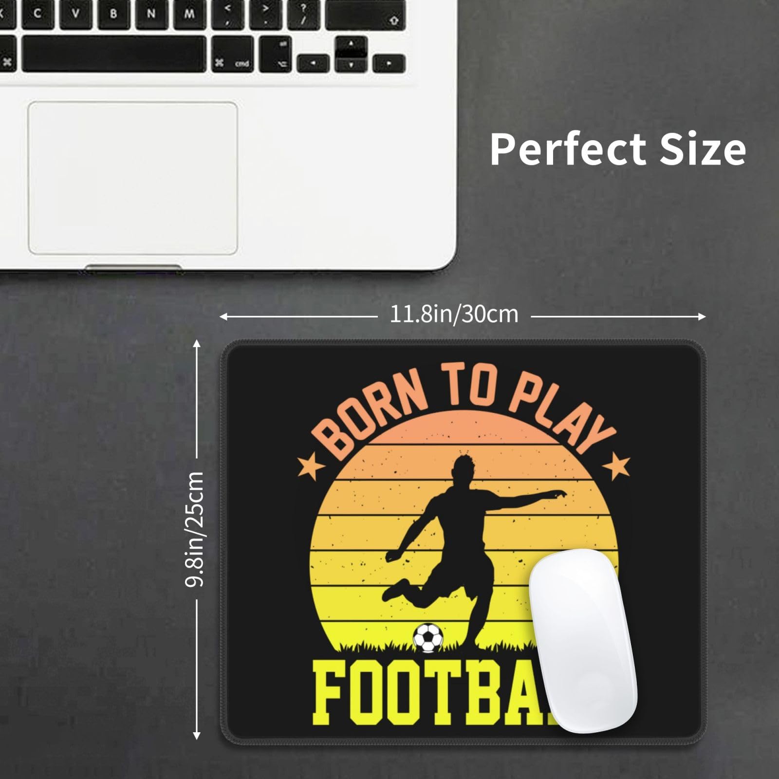 SIYTUAU Waterproof Non-Slip Rubber Mouse Pad - 10x12 Inch Gaming & Office Mouse Mat for Football Fans - Perfect for PC, Laptop, and Workstation Use